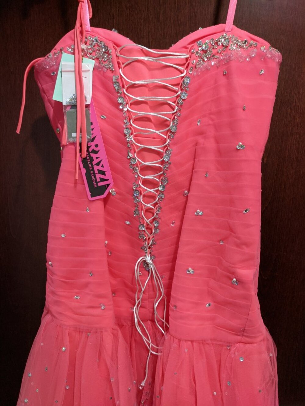 Mori Lee Flaunt 91043 Size 14 Pink Prom Dress - Picture 6 of 6
